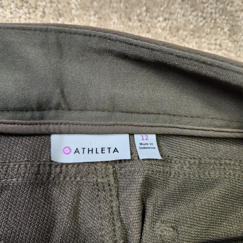 Athleta Pants Women 12 Wander Bootcut Hiking Athleisure Stretch Green Quick Dry - Picture 8 of 12